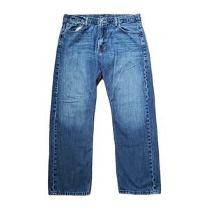 Levi's 569 34x32 (Fits 36x31) Mens Blue Denim Stonewash Straight Leg Jeans